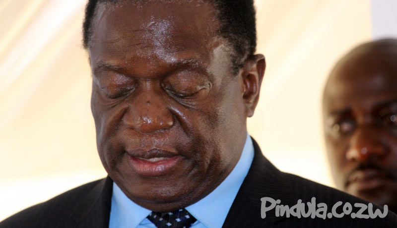 Emmerson Mnangagwa Eyes Closed