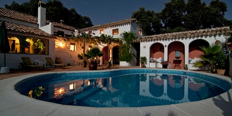 villa, pool