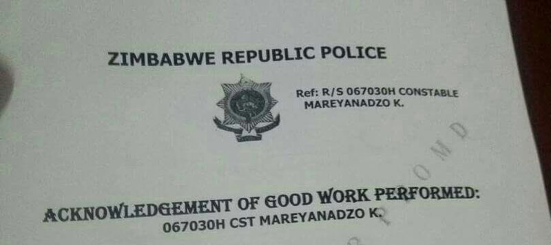 Zrp Officer Gets Commendation For Collecting More Than Daily Individual Target Pindula News 