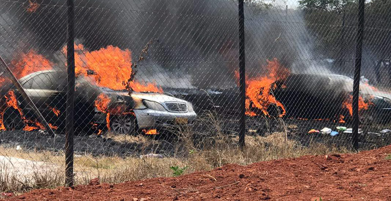 Suspected Mental Patient Burns Vehicles At Car Park