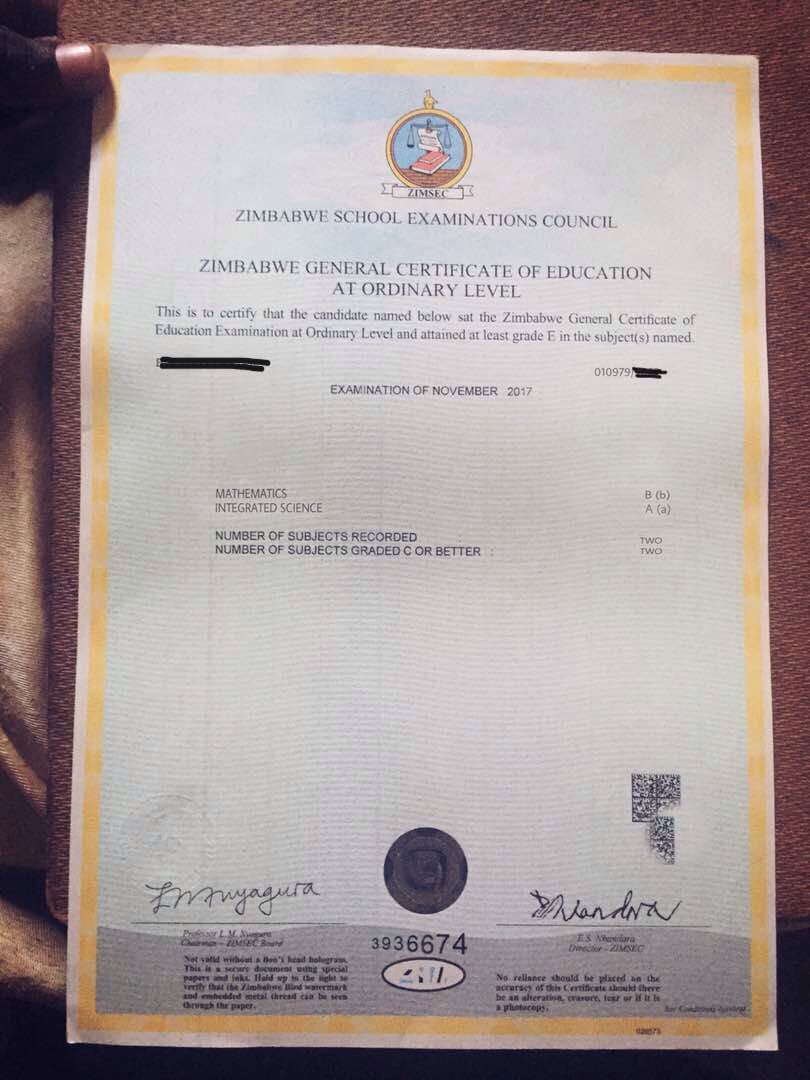 - For Out Zimsec Forgers ... 2017 Certificates November Already