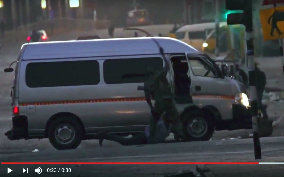 Video: Kombi Driver Beaten by Soldier During Elections Results Protest ...