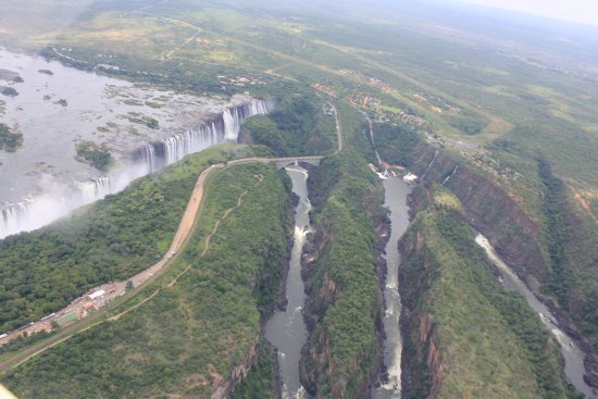 Gorges below the Victoria Falls waterfall
