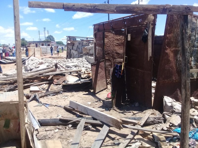 Council Tuckshop Demolition Chitungwiza January 2019