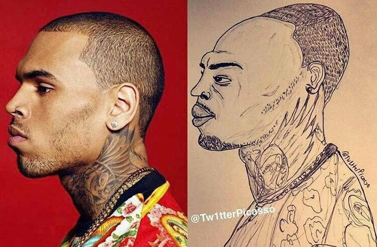 Chris Brown Drawing Picture - Drawing Skill