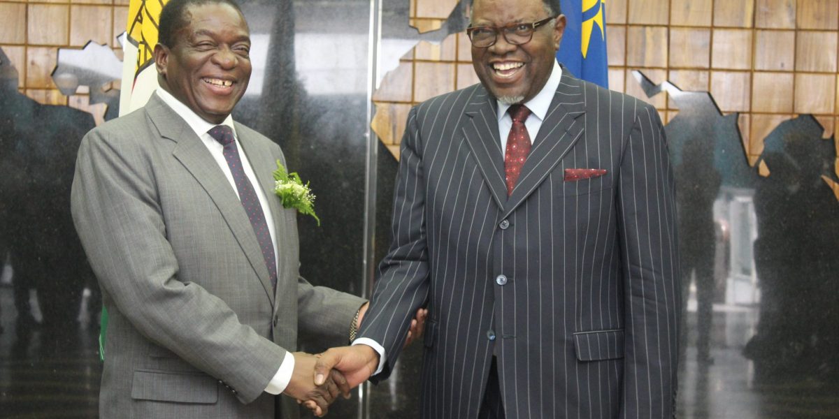 Emmerson Mnangagwa Namibia Hage Geingob
