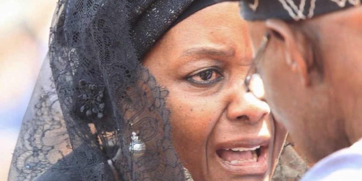 GRACE MUGABE CRIES Olusegun Obasanjo Grace's Son Arrested Robert mugabe reburied reburial chief zvimba orders