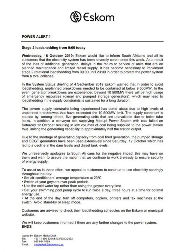 zesa to increase load-shedding, as eskom rations