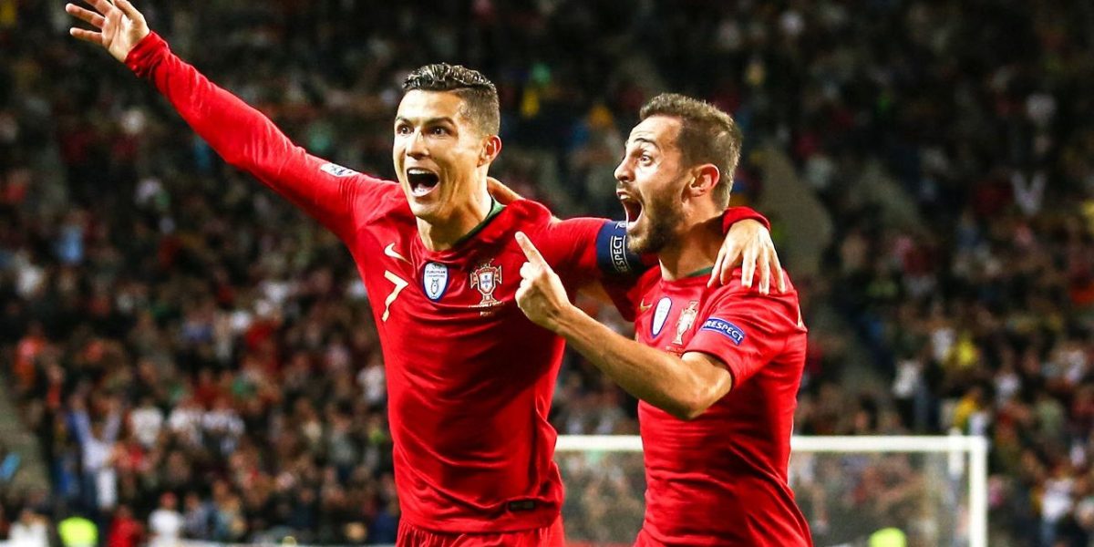CRISTIANO RONALDO AND BERNADO SILVA PORTUGAL scores highest goalscorer in euro history