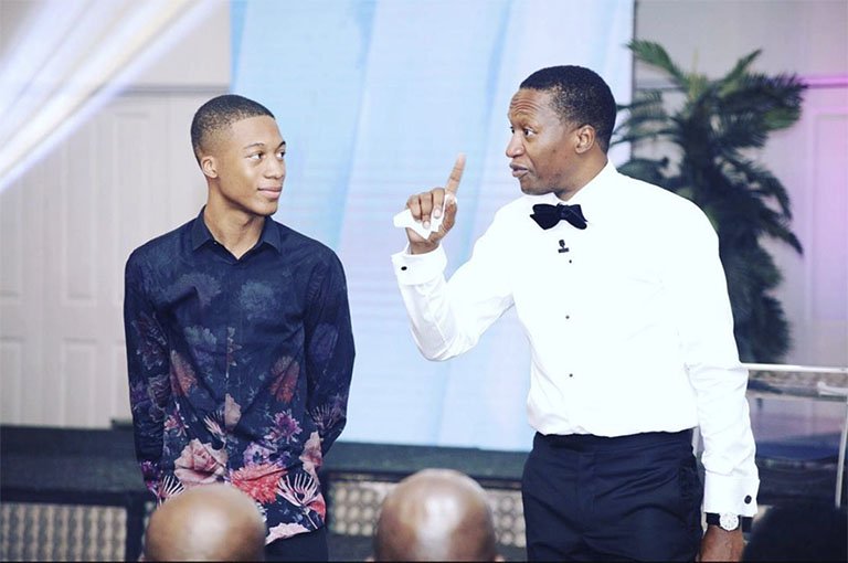 Uebert Angel and son