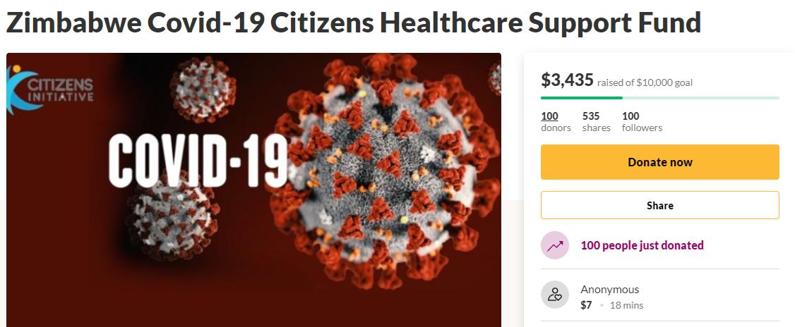 Zimbabwe Diaspora Launches COVID-19 GoFundMe Fundraiser