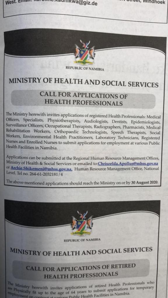 APPLY Namibia Is Looking For Health Professionals Pindula News