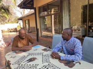 Hopewell Chin'ono and Nelson Chamisa