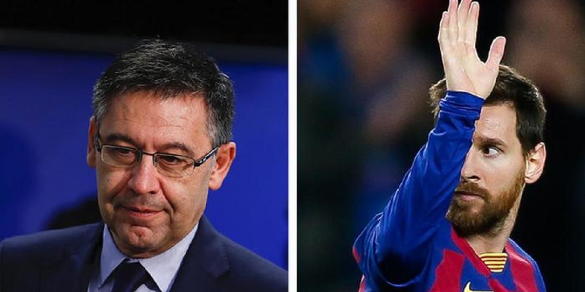 Josep Maria Bartomeu and Lionel Messi