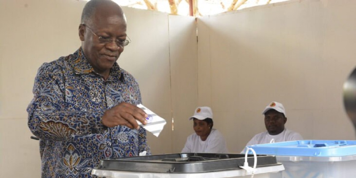 John Magufuli casts vote Tanzania election