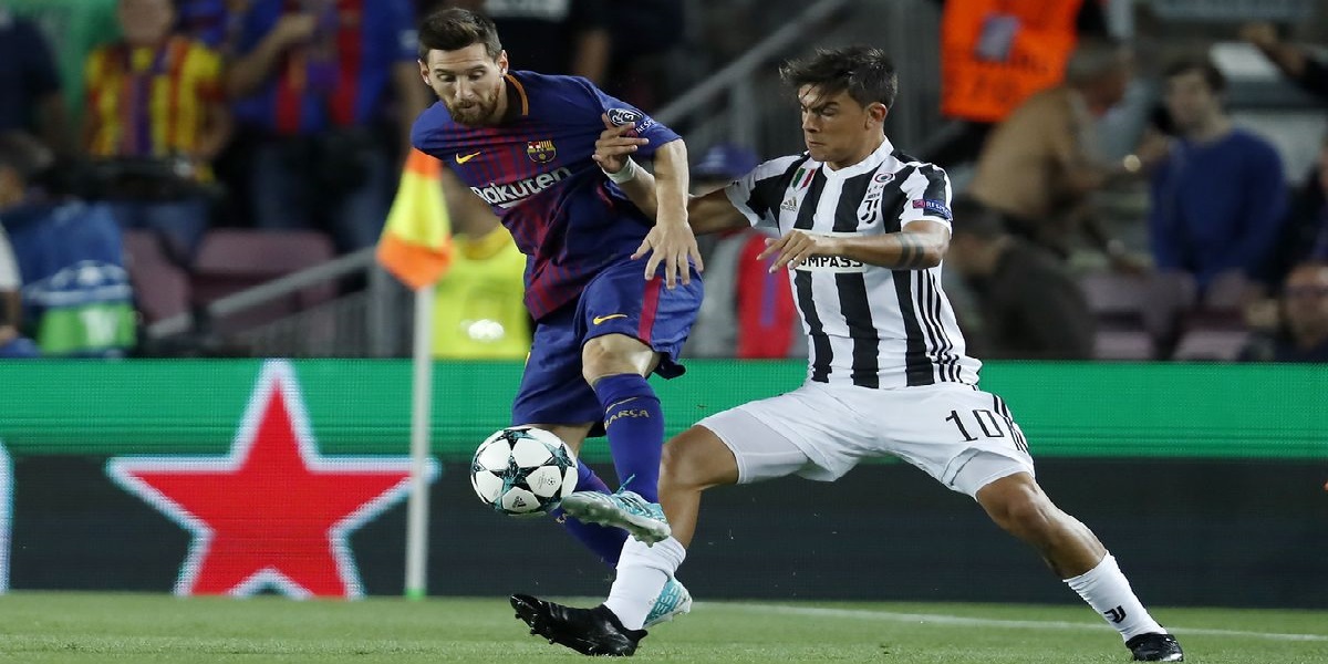 Lionel Messi and Dybala Juventus v Barcelona Uefa Champions League
