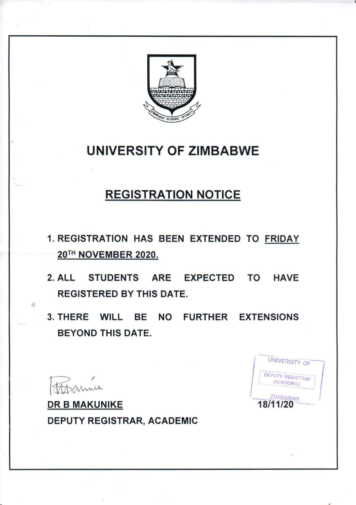 application letter in zimbabwe