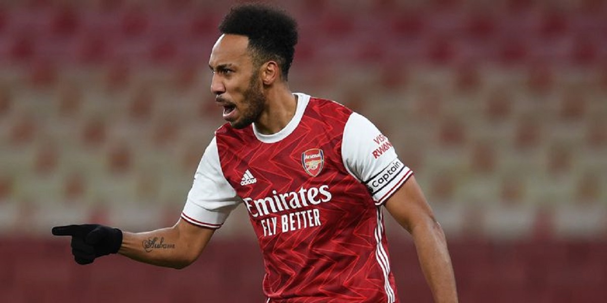 AUBAMEYANG V SOUTHAMPTON CELEBRATES