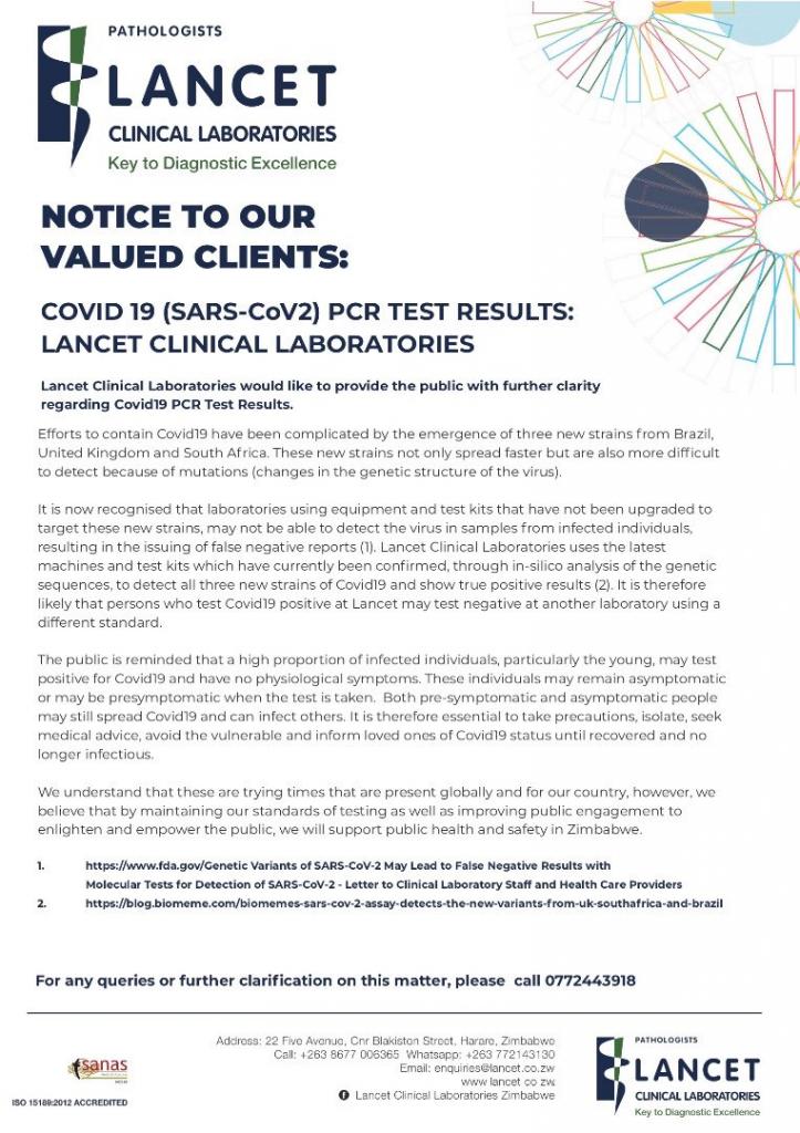 FULL TEXT Lancet Laboratories Warns Of ‘Difficult To Detect’ New COVID