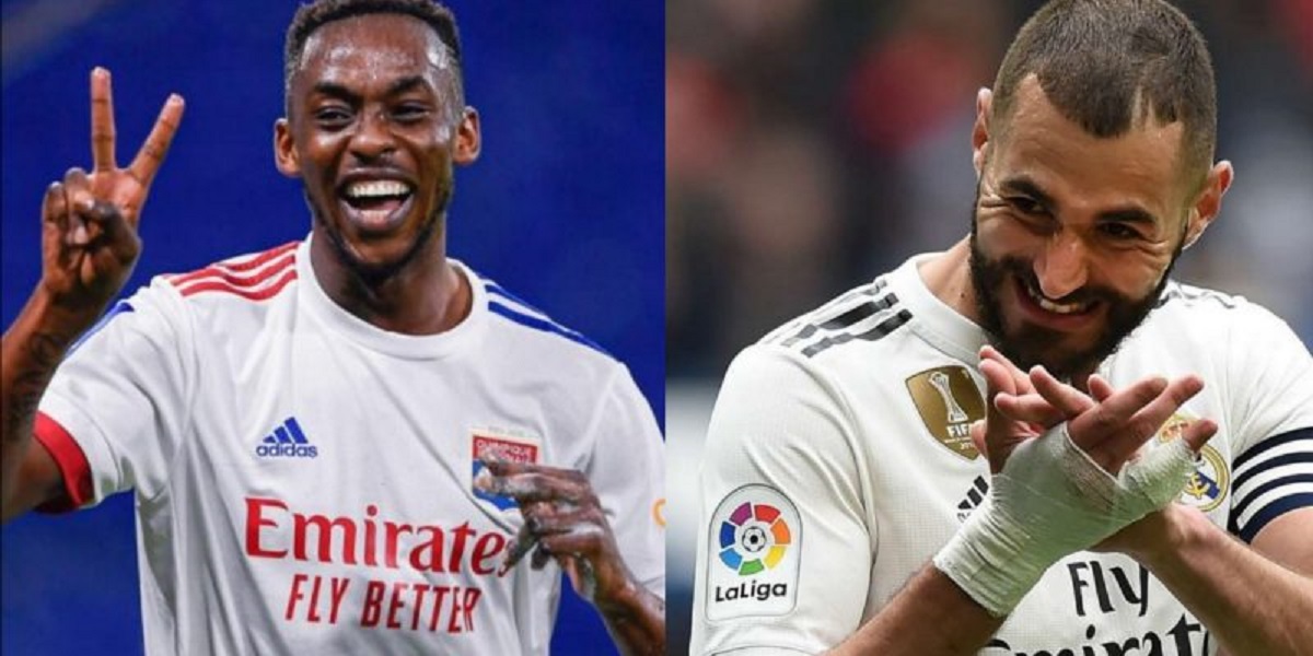 TINO KADEWERE AND Real Madrid striker KARIM BENZEMA