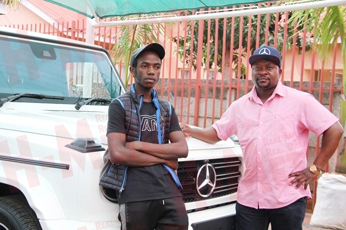 Musician Lasper with music promoter Kudzanai Kangara