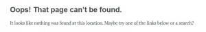 PAGE CAN'T BE FOUND