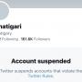 Twitter suspends Matigari suspended