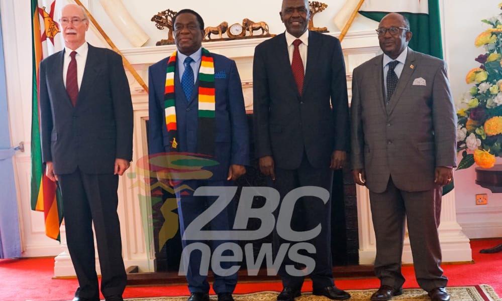 President Mnangagwa with Ambassadors