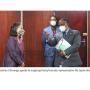 Vice President Constantino Chiwenga speaks to outgoing Unicef country representative Ms Laylee Moshiri