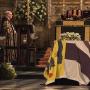 PRINCE PHILLIP's COFFIN LOWERED INTO VAULT
