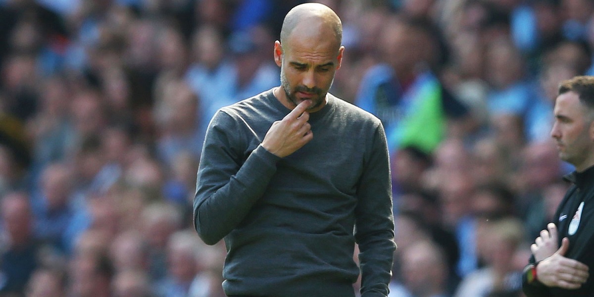 PEP GUARDIOLA Manchester City Champions League Leicester City Beat Manchester City To Lift The Community Shield