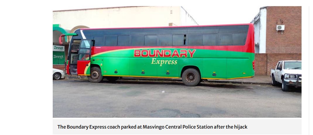 BOUNDARY EXPRESS hijacked passengers stabbed robbers lockdown breach charges hijacked zrp arrest hijackers