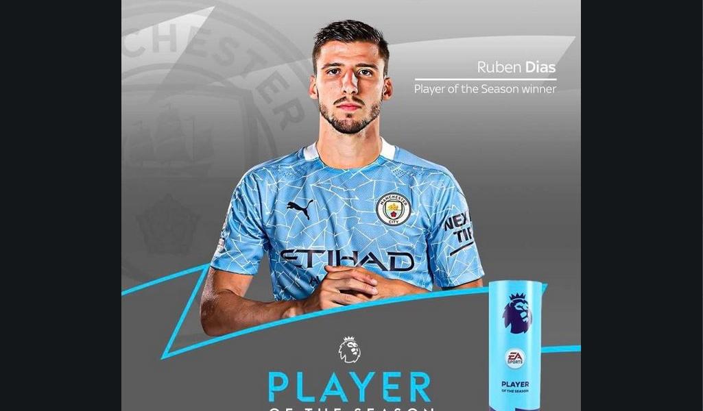 RUBEN DIAS PLAYER OF THE SEASON PL MACHESTER CITY DE BRUYNE KANE
