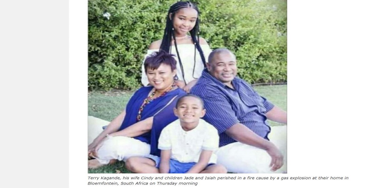 KAGANDE FAMILY South Africa-based Zimbabbwe perishes in gas explosion