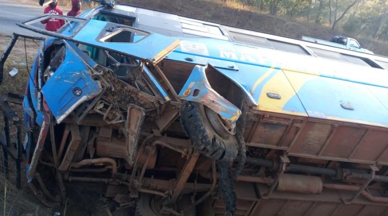 School Bus Carrying ZANU PF Members From First Lady's Cooking Competition Damaged Beyond Repair In Accident