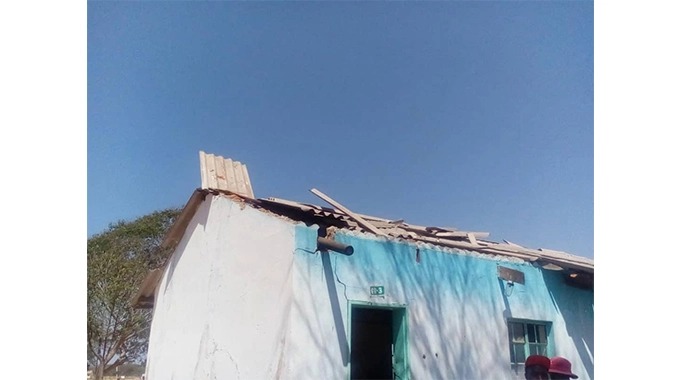 Damaged classroom block