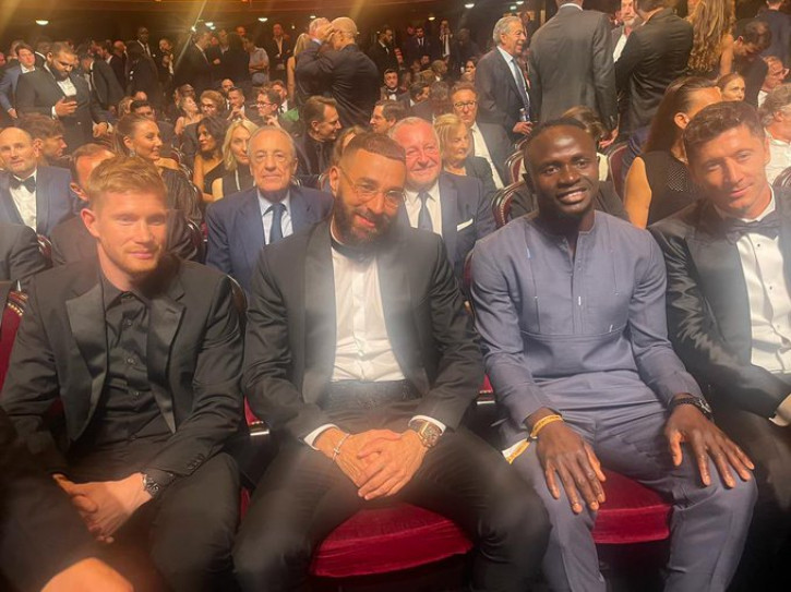 Real Madrid's Karim Benzema Wins The Ballon d'Or Ahead Of Sadio Mane And Kevin De Bruyne