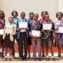 The winners of the ZLHR essay writing competition for secondary school pupils