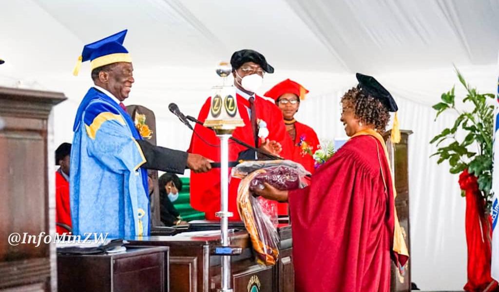 Auxillia Mnangagwa Gets PhD from ZOU
