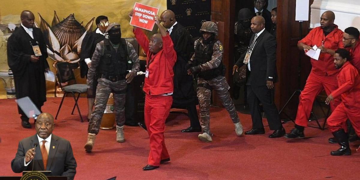 Ramaphosa SONA: Police Justify Ejection Of EFF Members