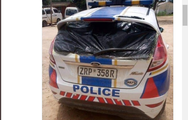 Police Car With Damaged Windscreen Torches Social Media Storm