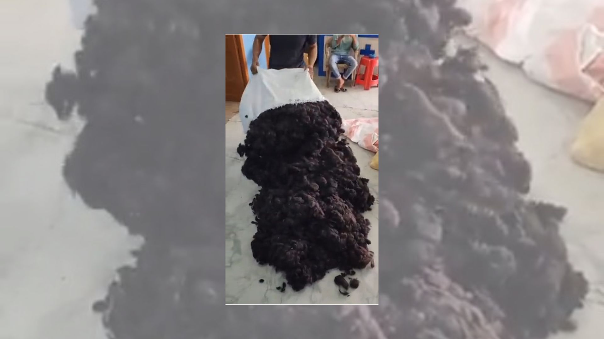 WATCH: Human Hair Being Processed For Onward Selling In Africa