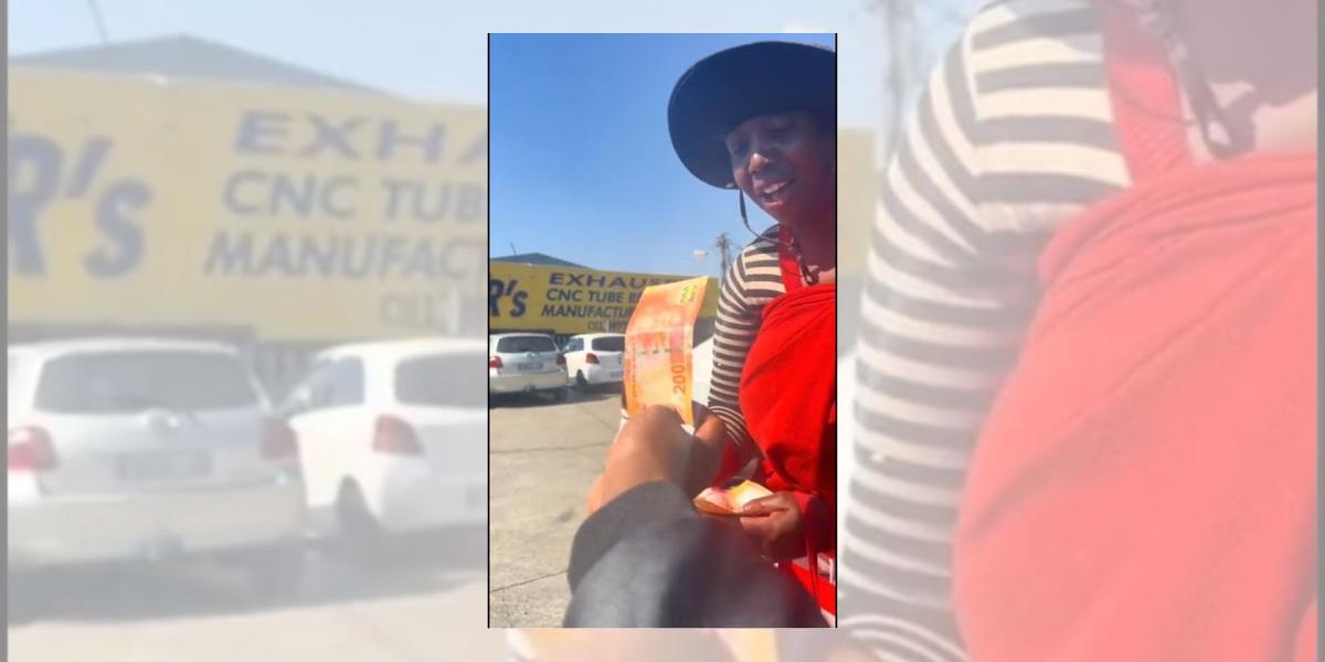 WATCH: South African Blesses Zimbabwean Vendor With Money Exceeding Value Of Her Goods