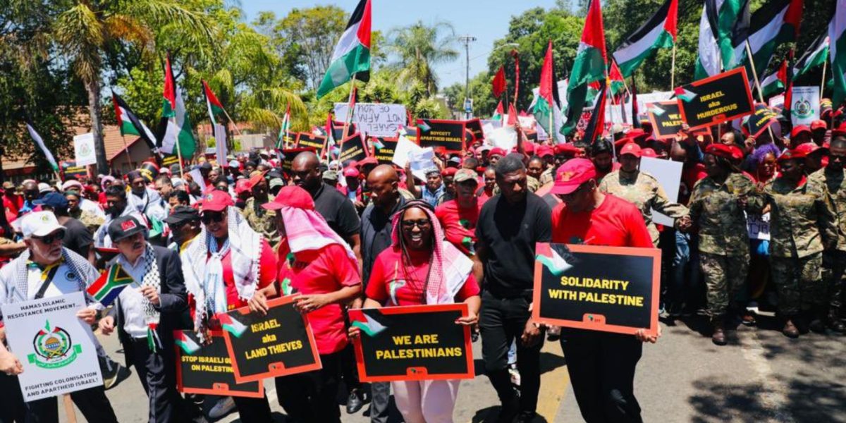 EFF Malema Israeli Embassy Palestinian Freedom