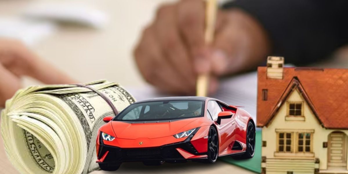 Assets money cars houses