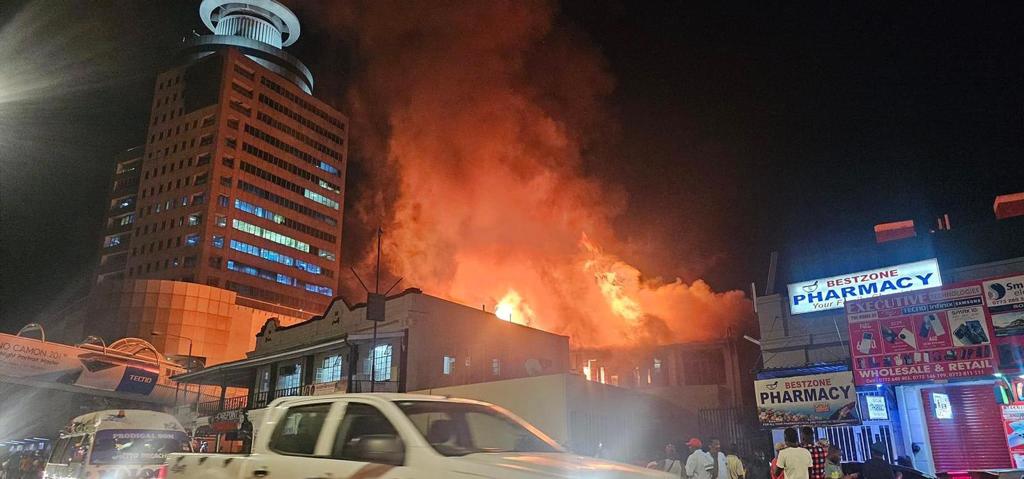 Fire in Harare
