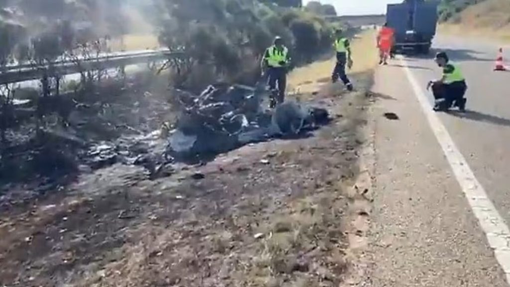 Jota's lamborghini after accident