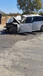 Alois Bunjira vehicle after accident