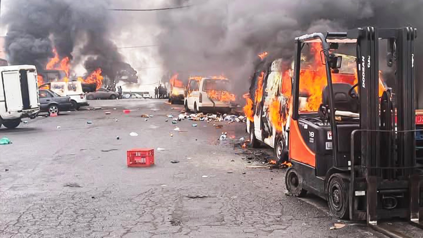 Vehicles Set On Fire During Protest Against “Nigerian King” Coronation In South Africa