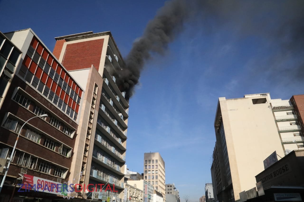 Fire Guts 9th Floor Of Regal Star Building In Harare CBD
